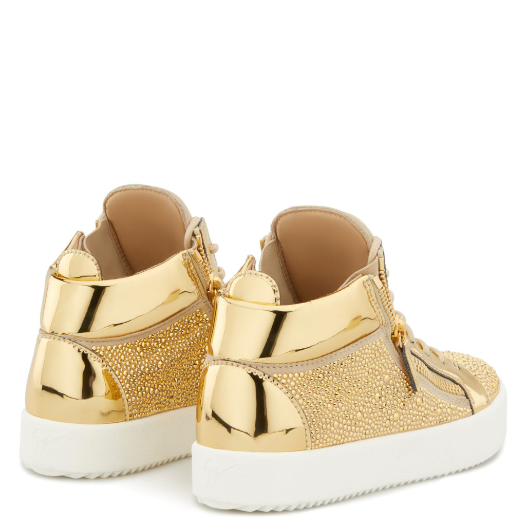 Giuseppe Zanotti KRISS TWINKLE Mid Top Sneakers Beige (24394) (3)