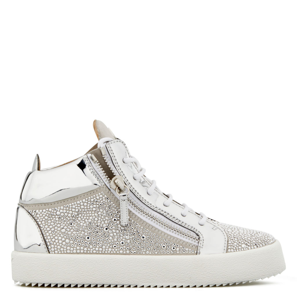 Giuseppe Zanotti KRISS TWINKLE Mid Top Sneakers White (24424) (2)