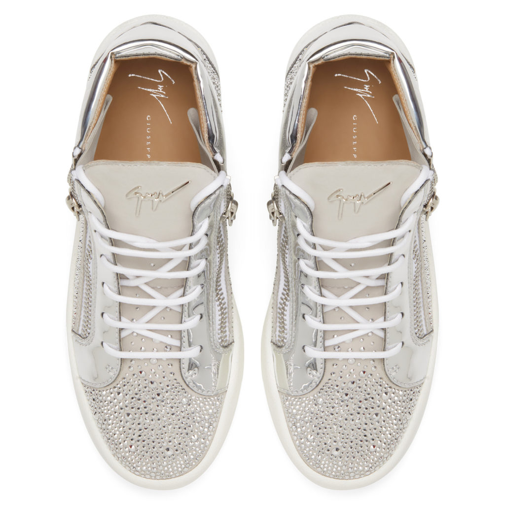 Giuseppe Zanotti KRISS TWINKLE Mid Top Sneakers White (24424) (4)