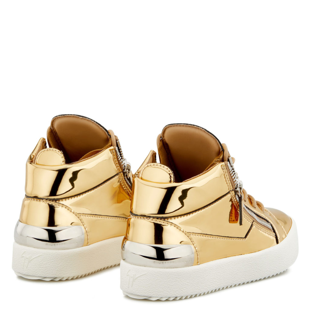 Giuseppe Zanotti KRISS Mid Top Sneakers Gold (24436) (3)