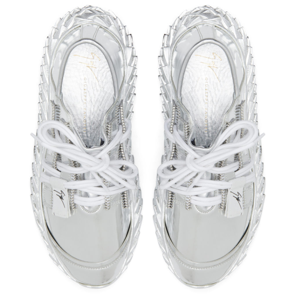 Giuseppe Zanotti URCHIN Low Top Sneakers Silver (24521) (4)