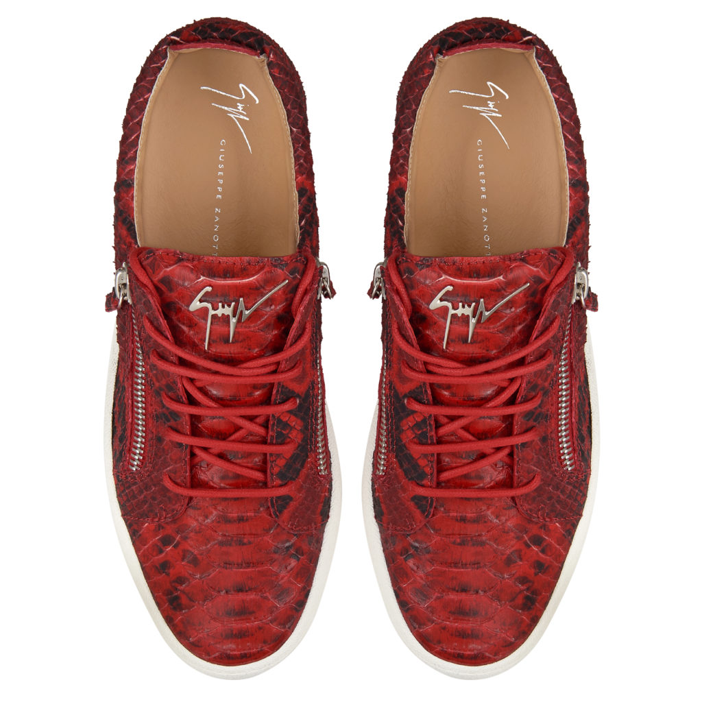 Giuseppe Zanotti FRANKIE Low Top Sneakers Red (83315) (4)