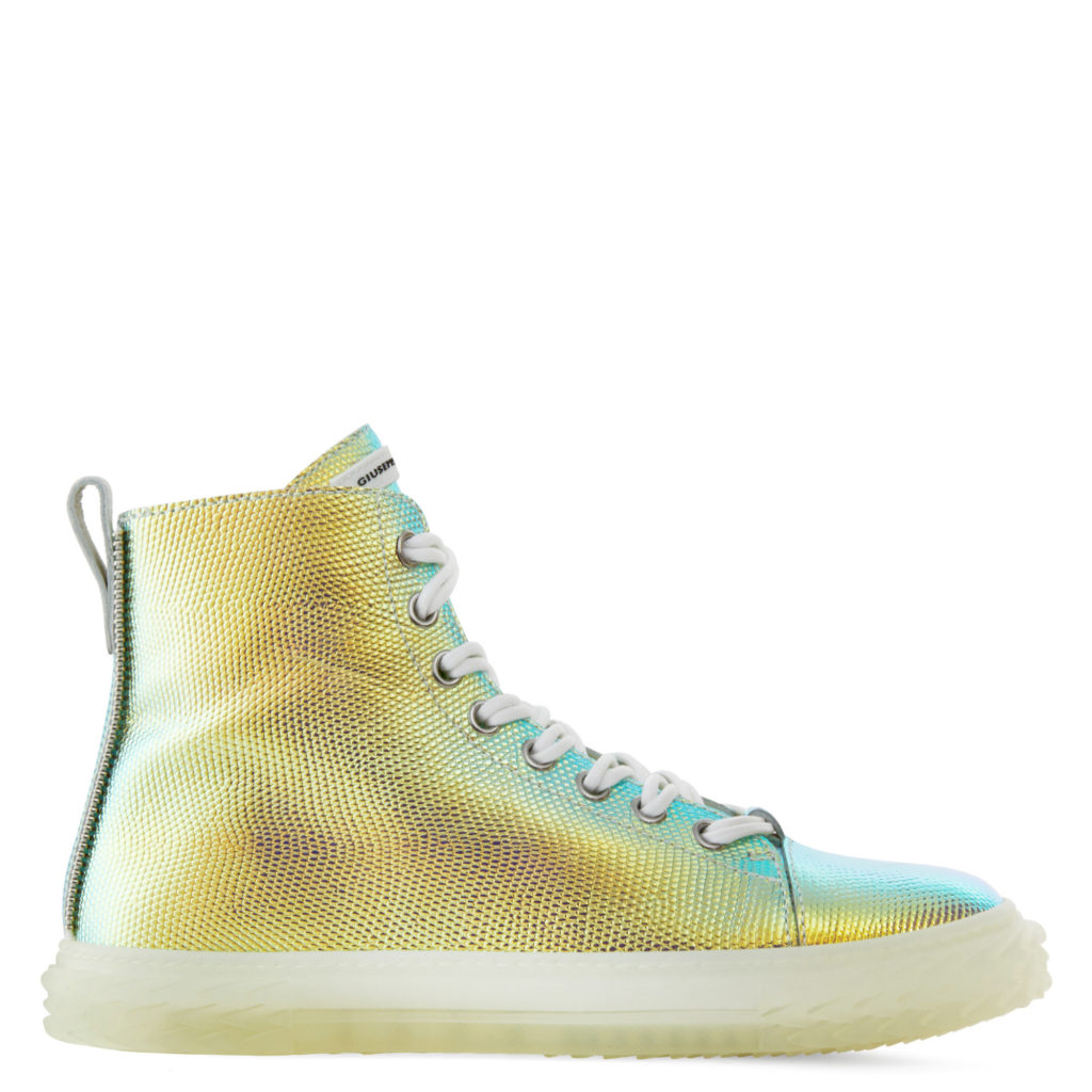 Giuseppe Zanotti BLABBER Mid Top Sneakers Silver (70721) (2)