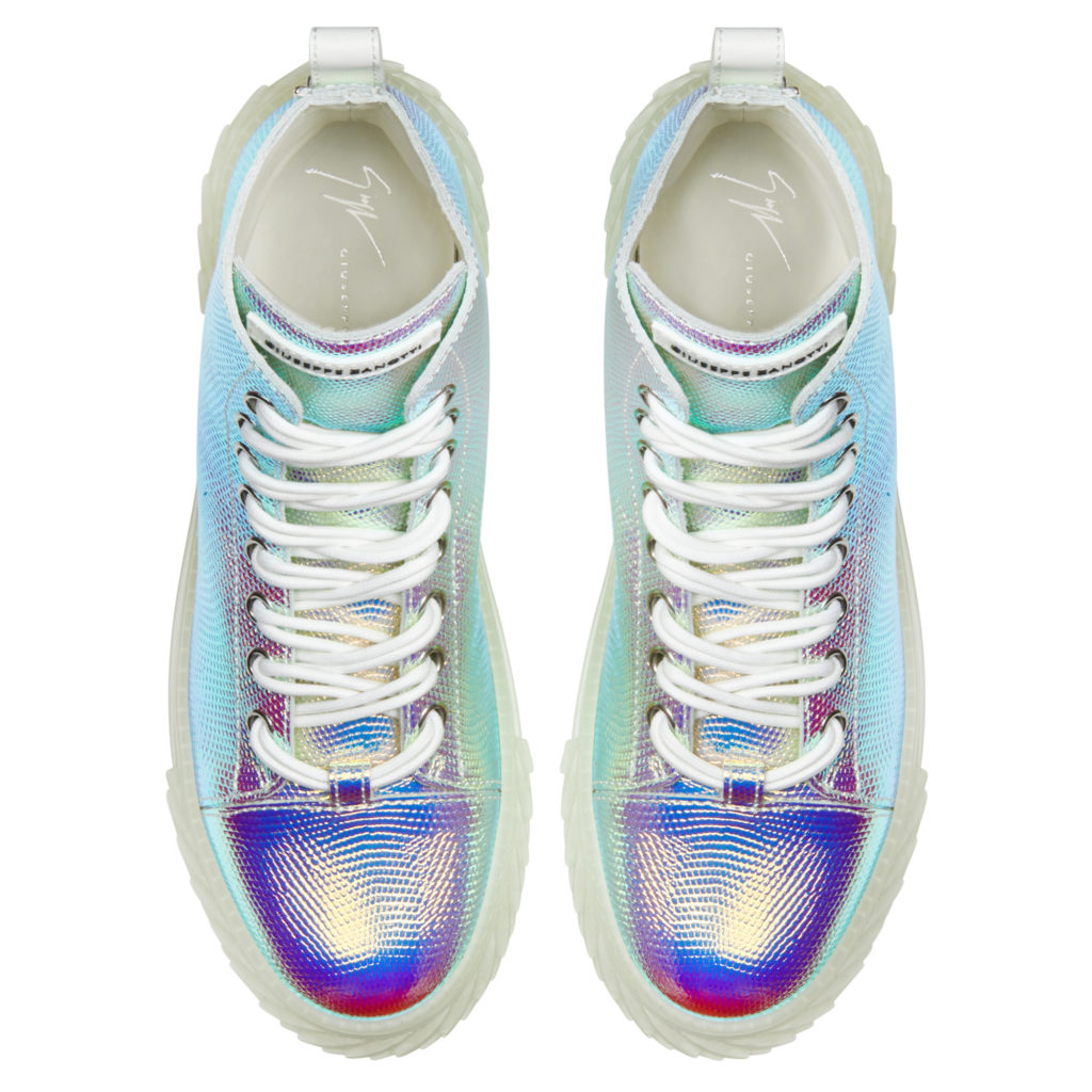 Giuseppe Zanotti BLABBER Mid Top Sneakers Silver (70721) (4)
