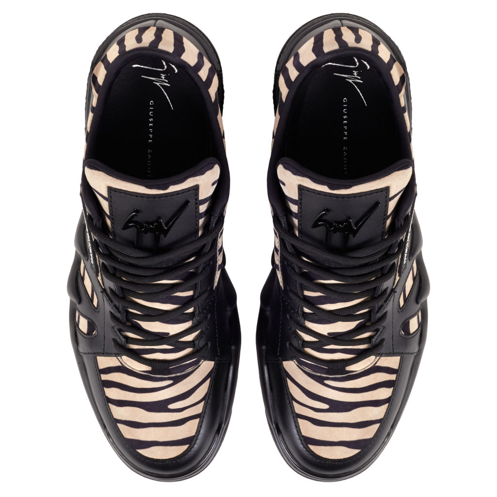 Giuseppe Zanotti TALON Low Top Sneakers Black and white (71082) (4)