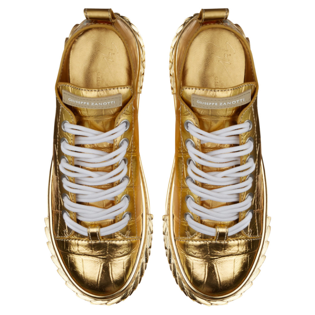 Giuseppe Zanotti BLABBER Low Top Sneakers Gold (84738) (4)