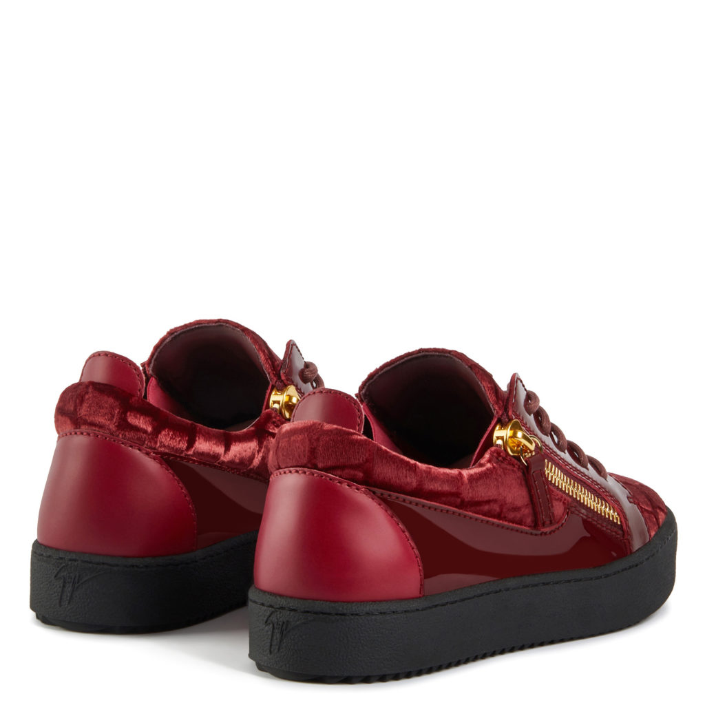 Giuseppe Zanotti GAIL VELVET Low Top Red (71957) (3)