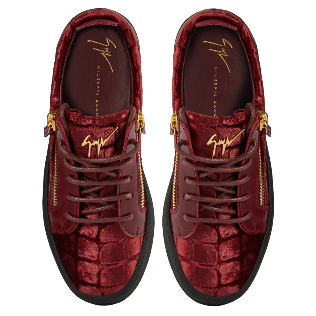 Giuseppe Zanotti GAIL VELVET Low Top Red (71957) (4)