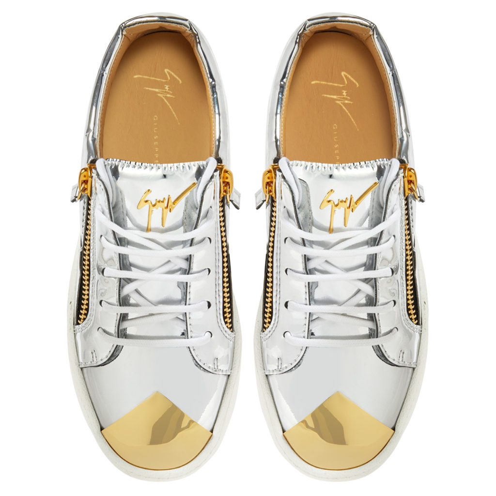 Giuseppe Zanotti GAIL STEEL Low Top Sneakers Silver (72091) (4)