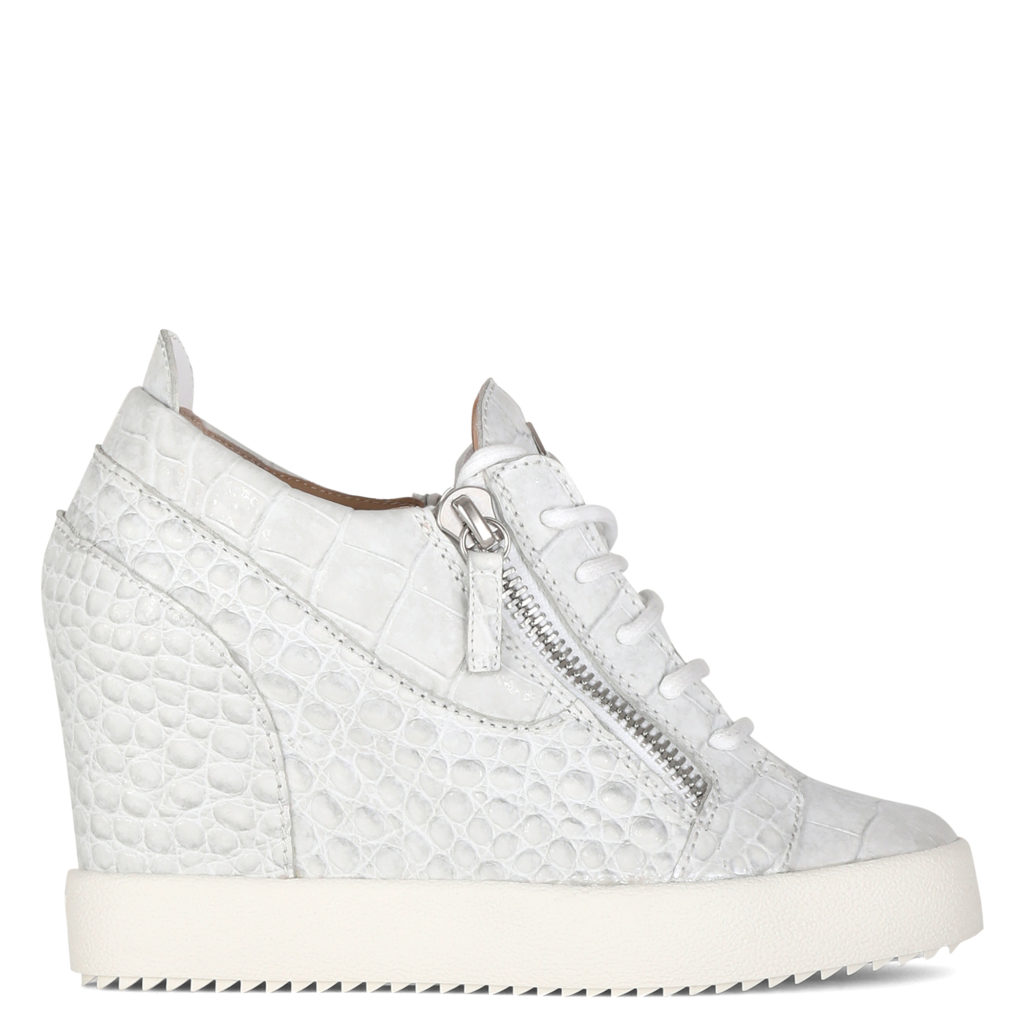 Giuseppe Zanotti ADDY WEDGE High Top Sneakers White (84943) (2)