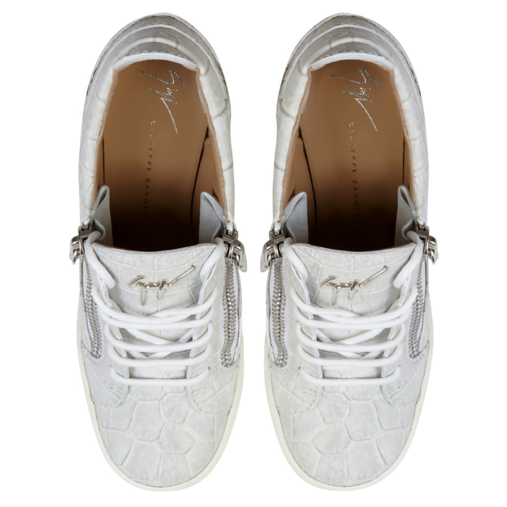 Giuseppe Zanotti ADDY WEDGE High Top Sneakers White (84943) (4)