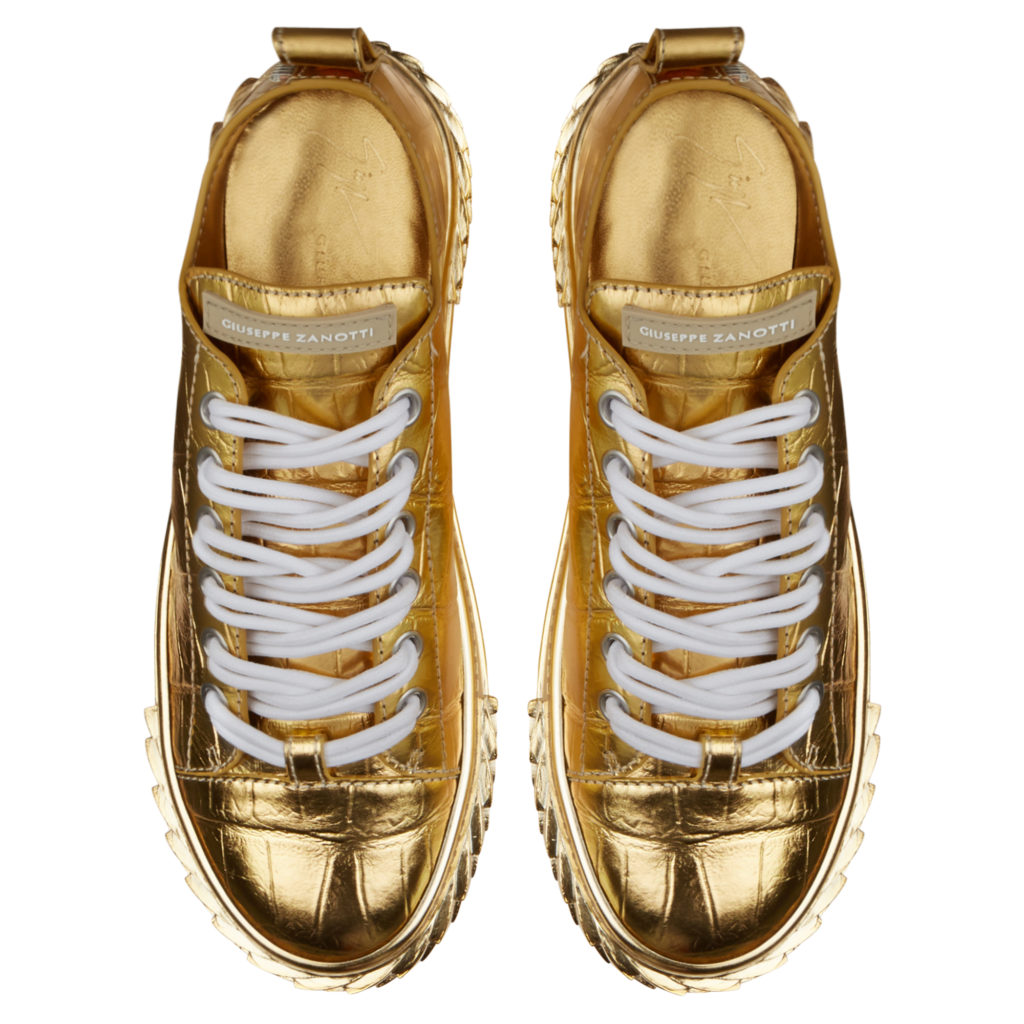 Giuseppe Zanotti BLABBER Low Top Sneakers Gold (84535) (4)