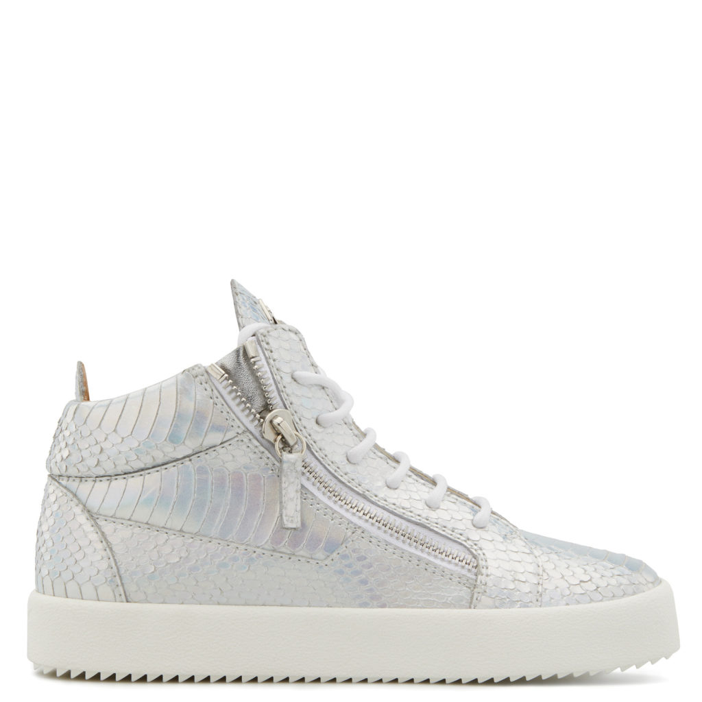 Giuseppe Zanotti KRISS Mid Top Sneakers Silver (15318) (2)