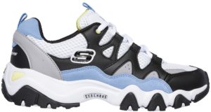 Sketchers D’Lites 2 One Piece Blue (W) White/Black-Blue (12977 WBKB)