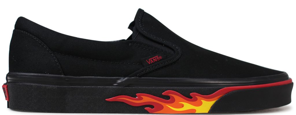 Vans Slip-On Flame Wall Black/Black (VN0A38F7Q8Q)