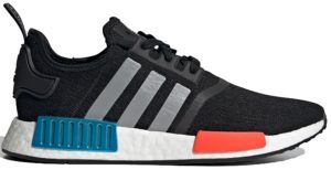 adidas NMD R1 Black Silver Solar Red Core Black/Silver Metallic/Solar Red (FY5727)