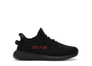 adidas Yeezy Boost 350 V2 Black Red (Kids) Black/Black/Red (GZ8655)