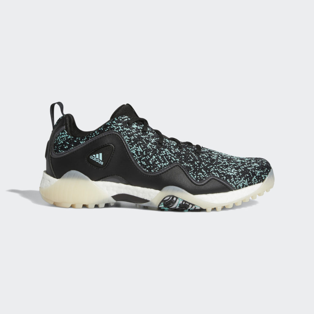 Adidas Codechaos 21 Primeblue Spikeless Golf Shoes Core Black / Acid Mint / Grey Six (FW5614)