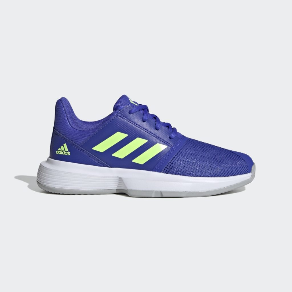 Adidas CourtJam Tennis Shoes Sonic Ink / Signal Green / Cloud White (H68132)