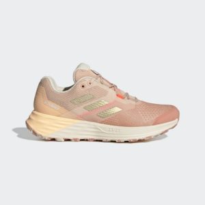 Adidas Terrex Two Flow Trail Running Ambient Blush / Gold Metallic / Solar Red (FZ2646)