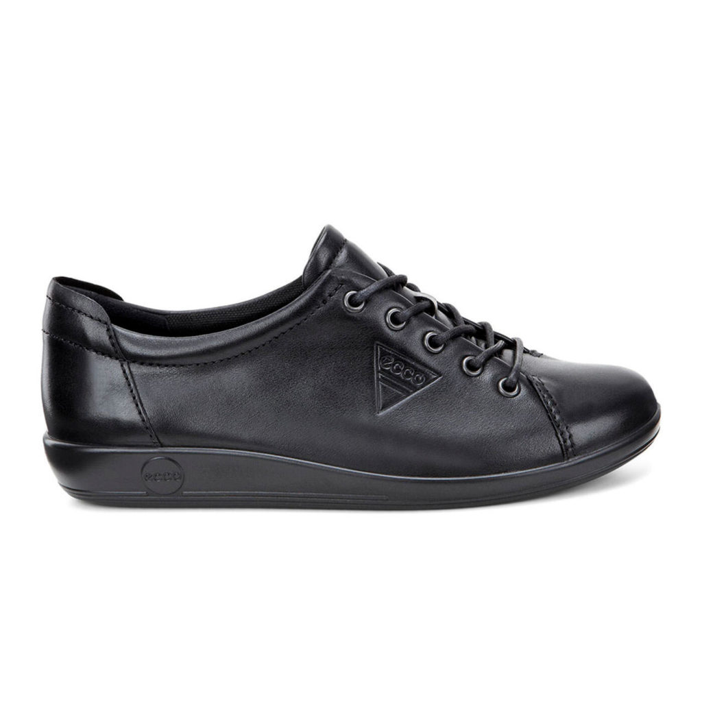 ECCO Soft 2.0 Womens Tie Black With Black Sole (20650356723)