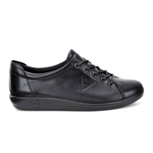 ECCO Soft 2.0 Womens Tie Black With Black Sole (20650356723)