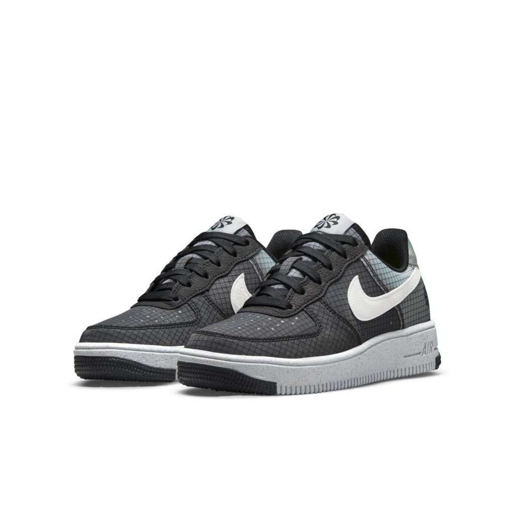 Nike Air Force 1 Crater Older Kids’ Black 50% Sustainable Materials (DC9326-001)