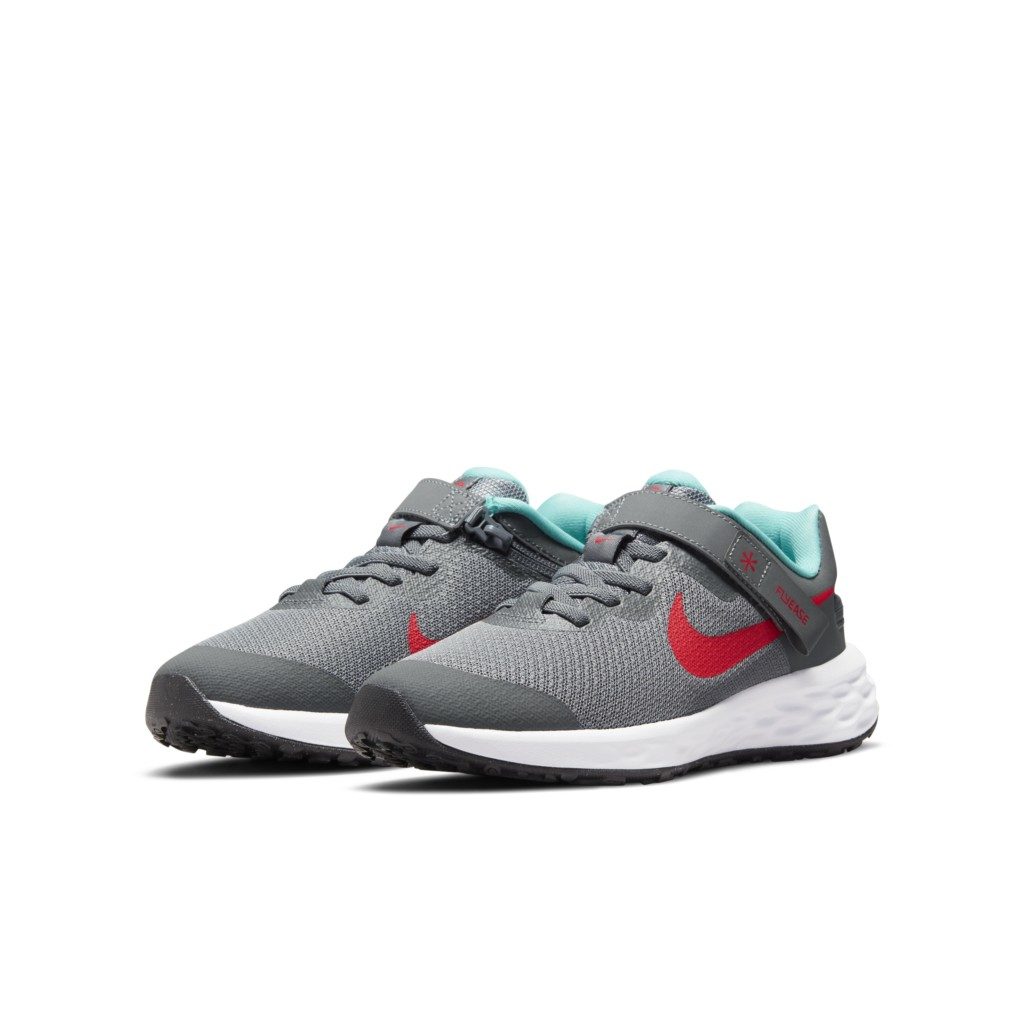 Nike Revolution 6 FlyEase Older Kids’ Easy On/Off Road Running Grey 50% Sustainable Materials (DD1113-006)
