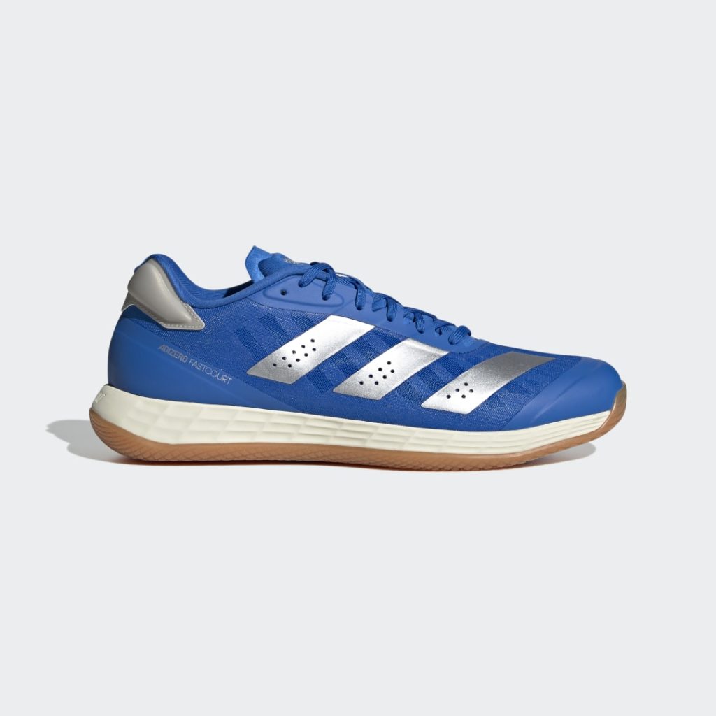 Adidas Adizero Fastcourt 1.5 Handball Shoes Glow Blue / Silver Metallic / Off White (GX3769)