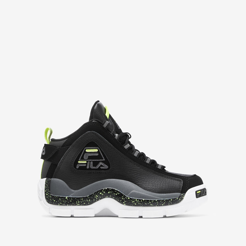 Fila Big Kids’ Grant Hill 2 Black / Sunny Lime / Castlerock (3BM01756-008)