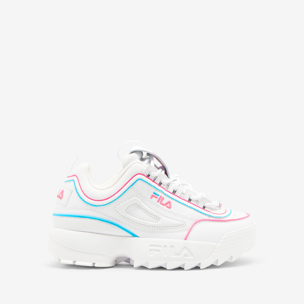 Fila big kids’ disruptor 2 contrast piping White / Pink Glow / Atomic Blue (3FM01008-149)