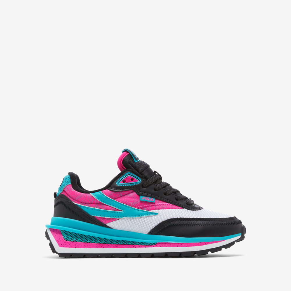 Fila Little Kids’ Renno Black / Pink Glo / White (3RM01989-020)