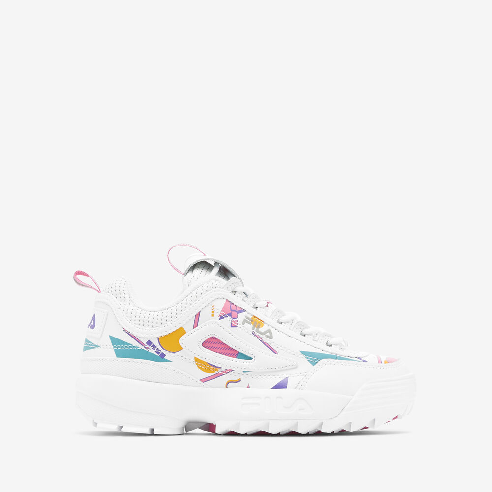 Fila Little Kids’ Disruptor 2 Premium White / Bubblegum / Scuba Blue (3XM01604-149)