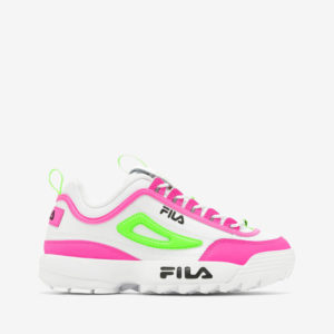Fila Disruptor 2 Premium 

 White / Knockout Pink / Green Gecko

 (5XM01763-145)
