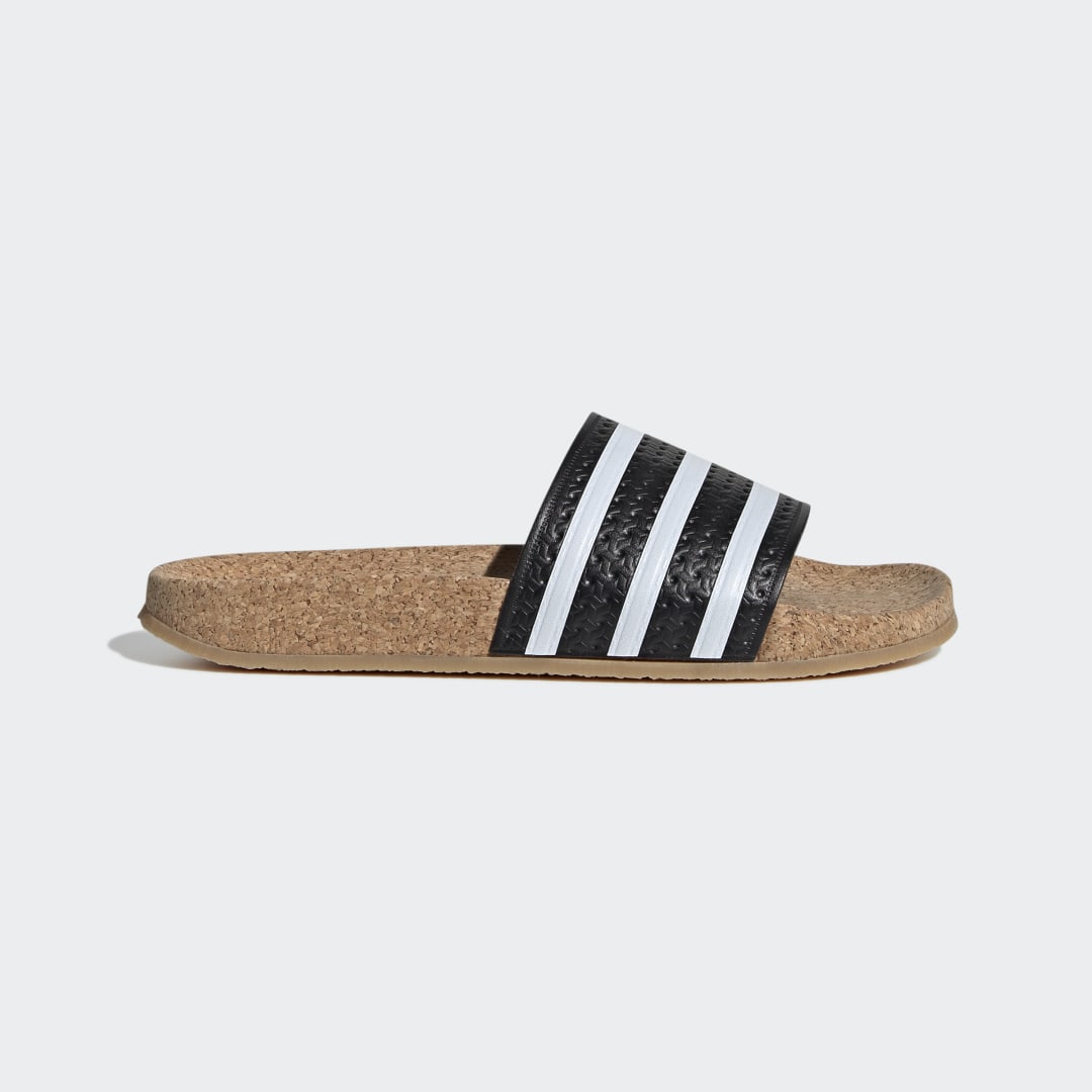 Adidas adilette Cork Slides Core Black / Cloud White / Gum (BA7211)