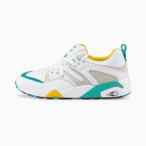 Women’s PUMA Blaze Of Glory Retro White/Gray Violet/Spectra Green (383528-01)