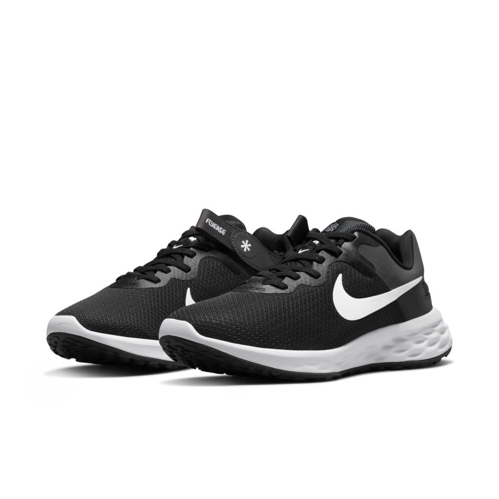 Nike Revolution 6 FlyEase Next Nature Easy On/Off Road Running Black ...