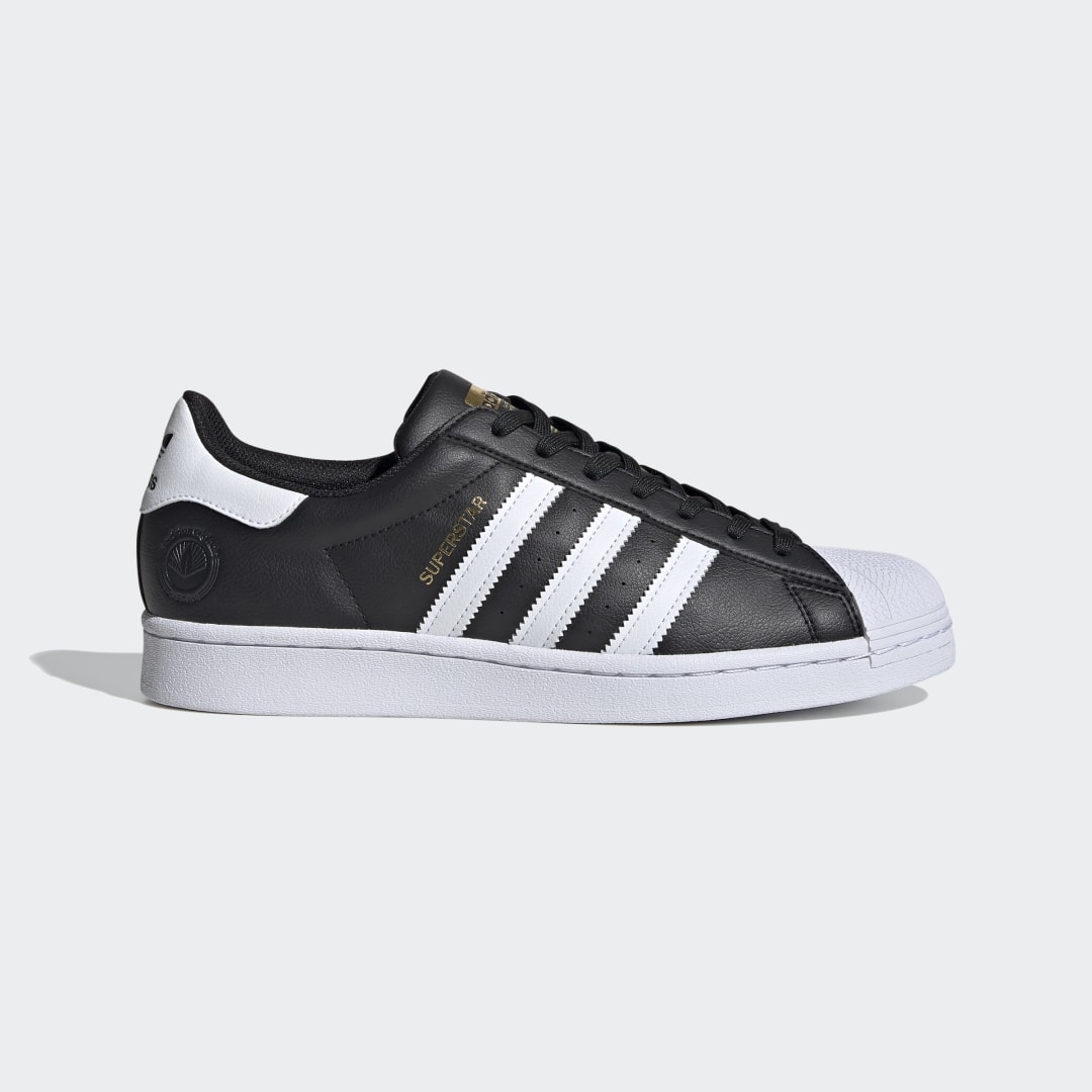 adidas Superstar Vegan Black White Core Black/Cloud White/Gold Metallic (FW2296)