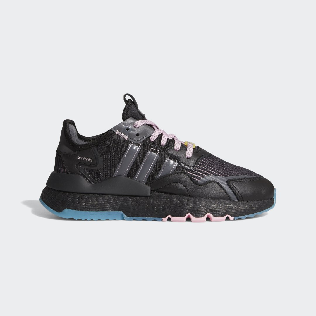 adidas Nite Jogger Ninja Core Black (GS) Core Black/Grey Five/Blue Glow (FY0176)