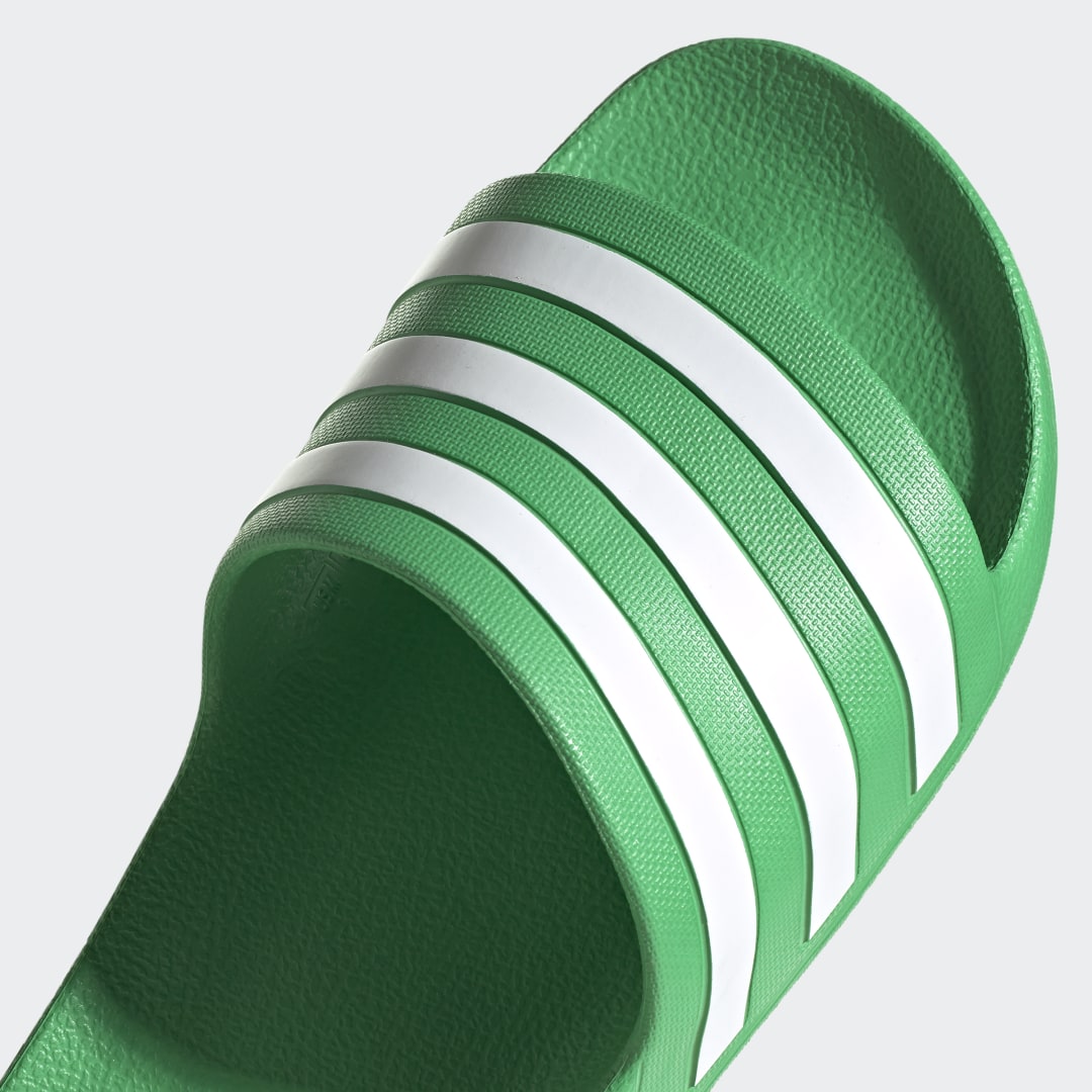 Adidas Adilette Aqua Slides Vivid Green / Cloud White / Vivid Green ...