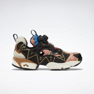 Reebok Power Rangers Instapump Fury 94 Shoes Black / Rustic Clay / Gold Metallic (GW0782)