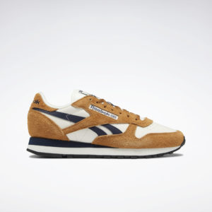 Reebok Classic Leather Shoes Chalk / Wild Brown / Vector Navy (GW3760)