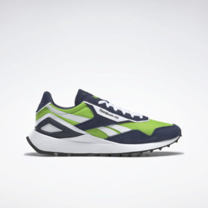 Reebok Classic Leather Legacy AZ Shoes Semi Solar Green / Vector Navy / Cloud White (GX7569)