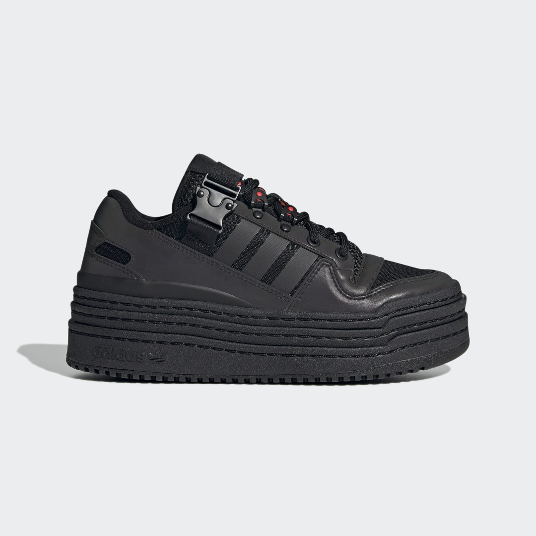 Adidas Triple Platforum Low Core Black / Core Black / Solar Red (GY9607)