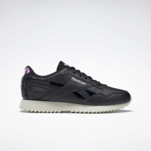 Reebok Royal Glide Ripple Clip Shoes Core Black / Classic White / Lucid Lilac (GZ1411)