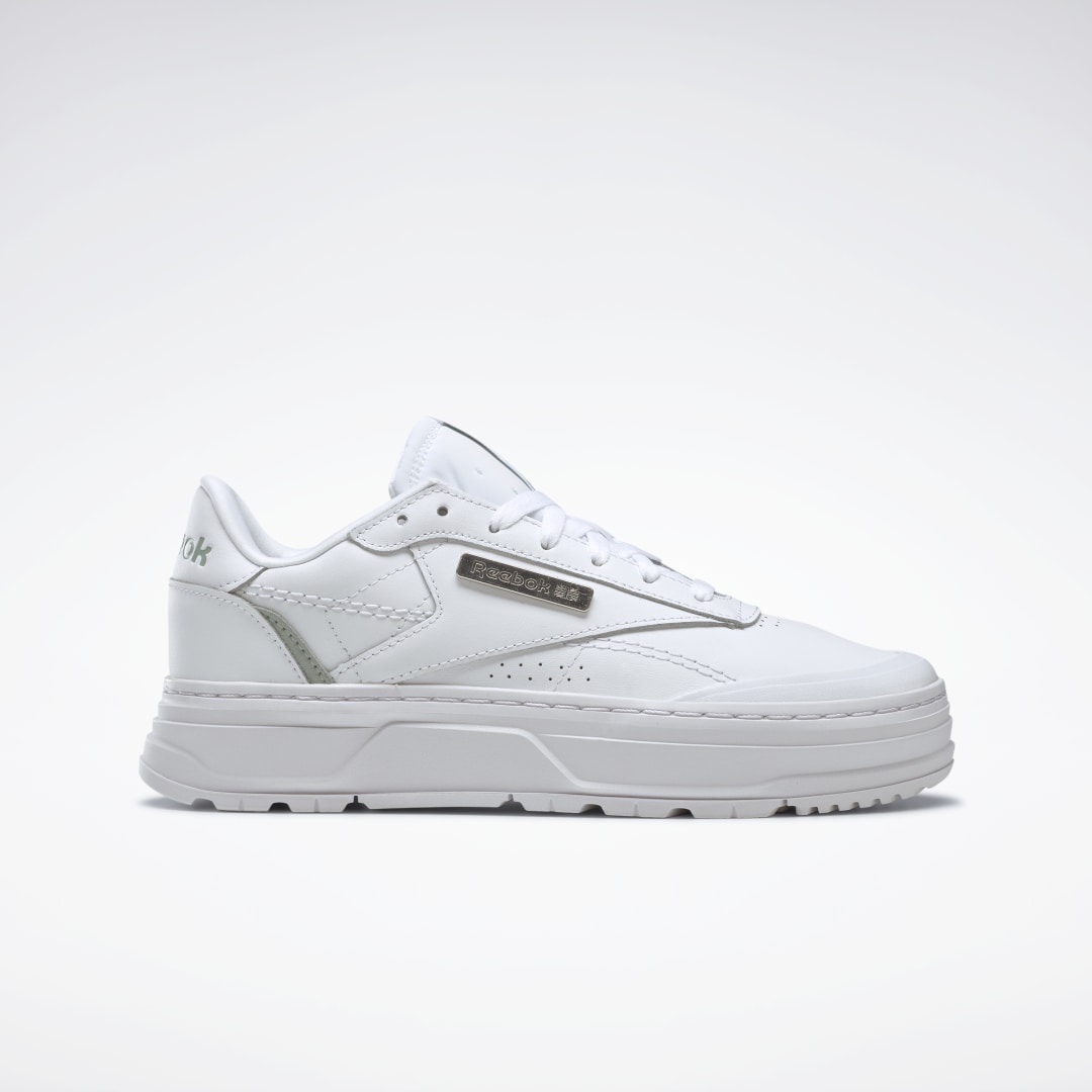 Reebok Club C Double Geo Shoes Cloud White / Seaside Grey / Silver Metallic (GZ2158)