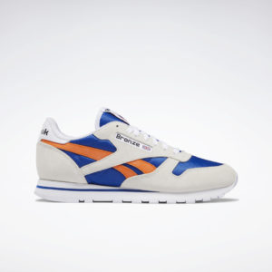 Reebok Bronze 56K Classic Leather Shoes Chalk / Classic Cobalt / Slam Orange (GZ3878)