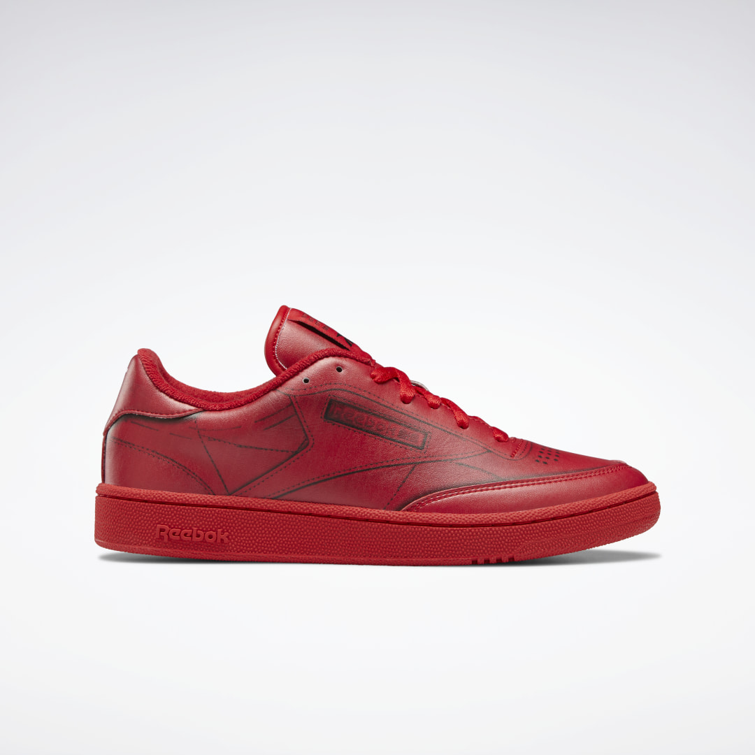 Reebok Maison Margiela Club C Shoes Vector Red / White / Black (H02408)