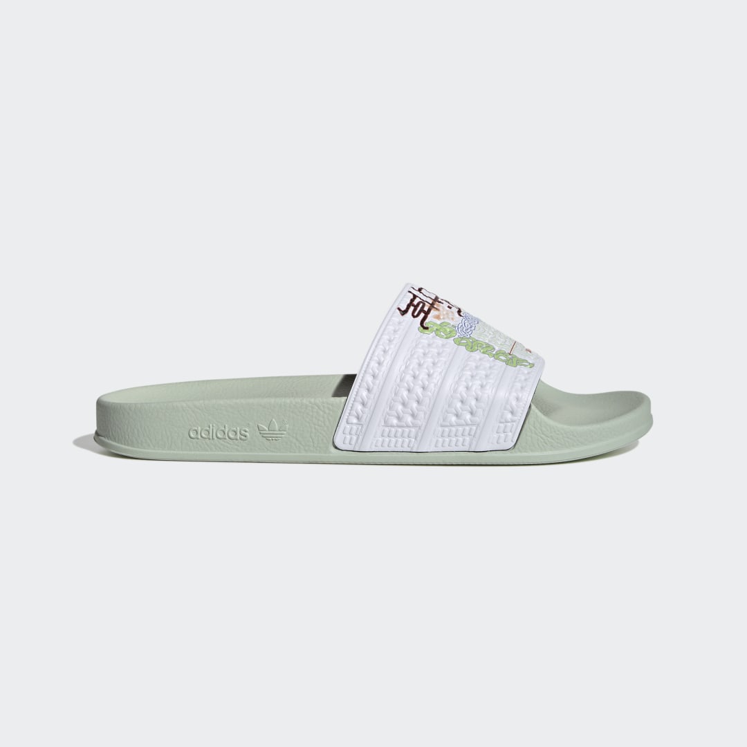 Adidas Adilette Slides Linen Green / Cloud White / Cloud White (HR0095)