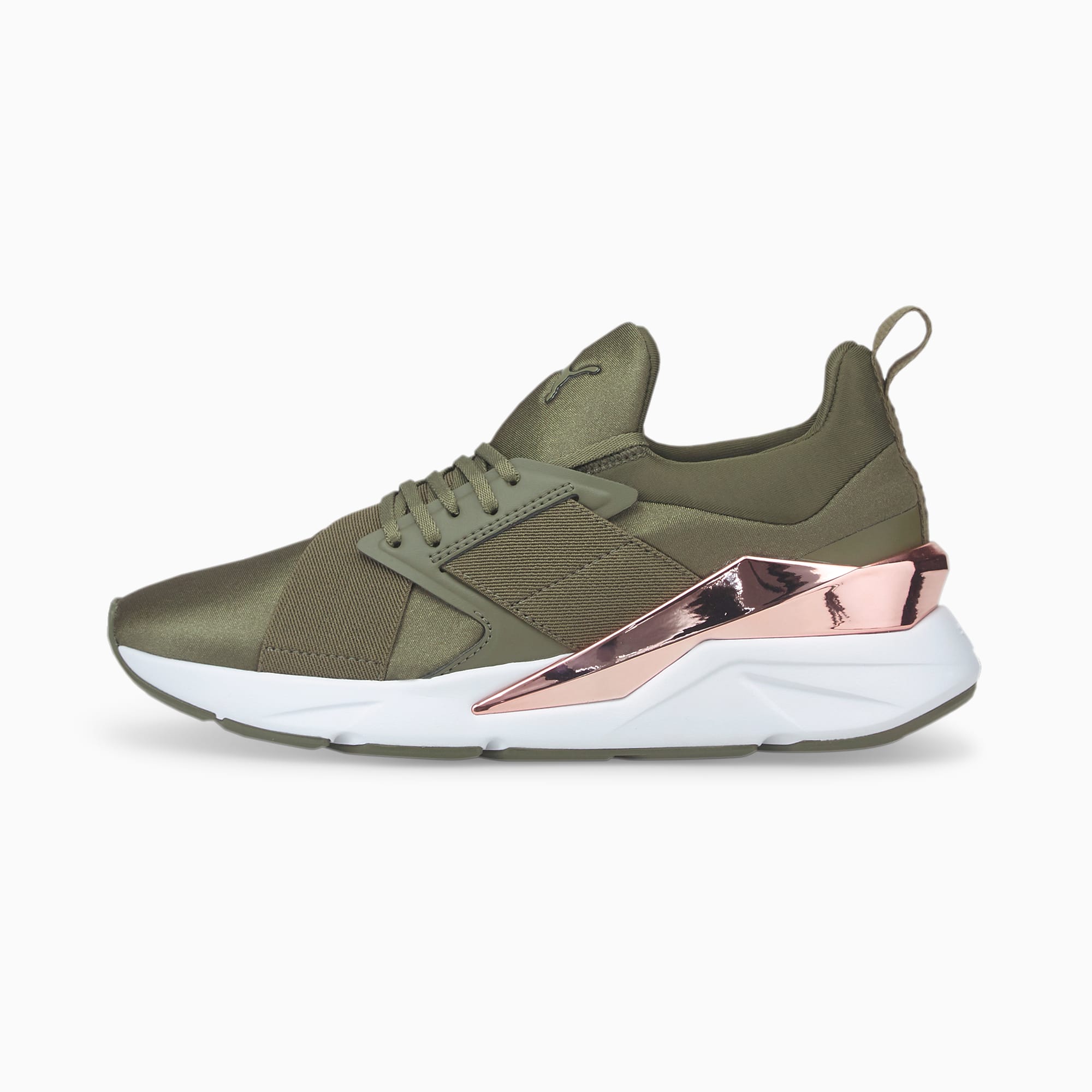 PUMA Muse X5 Metal Women’ Dark Green Moss/White/Rose Gold (383954-03)